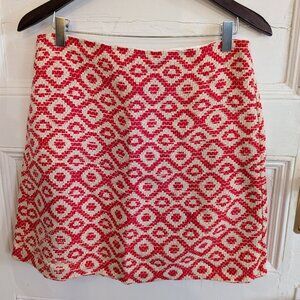 Loft cotton brocade miniskirt, lined, size 8